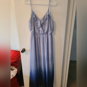 Lauren Conrad ombre blue maxi dress XL